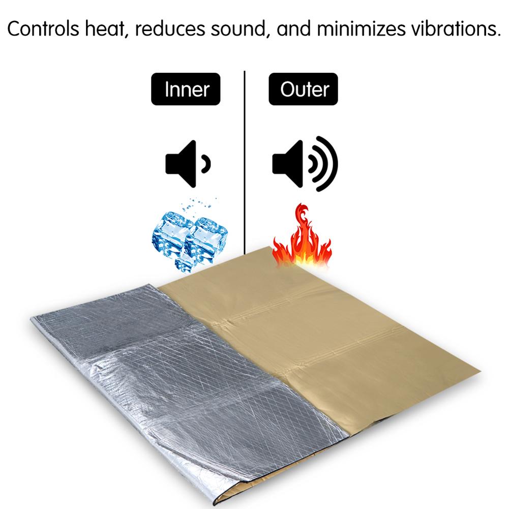 Car Hood Engine Insulation Cotton Hood Engine Firewall Heat Mat Sound Insulation Deadening High Fiber Aluminum Foil Sticker