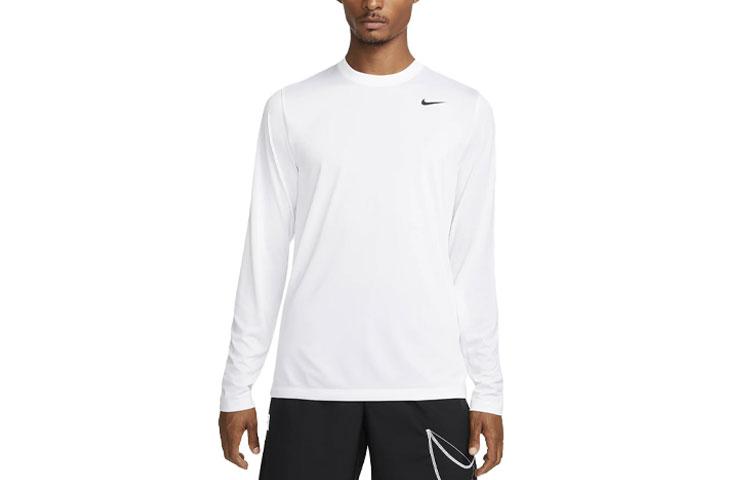Nike T Shirts Men s White Crew Neck Moderate Straight Fit DX0993-100 XL