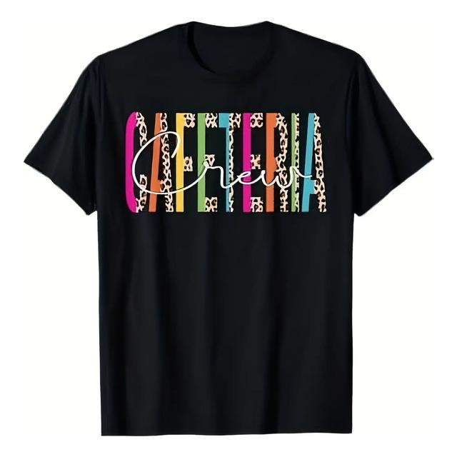 Camiseta Estampada Cafeteria Crew Leopard Lunch Lady Squad XXXL