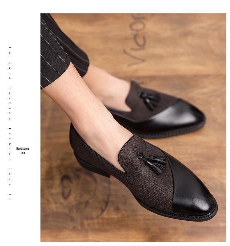 Spring & Autumn Men's Retro Tassel Leather Shoes - British Style, Formal Business Trend