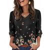 Women's Fashion, Casual And Retro V-neck Top