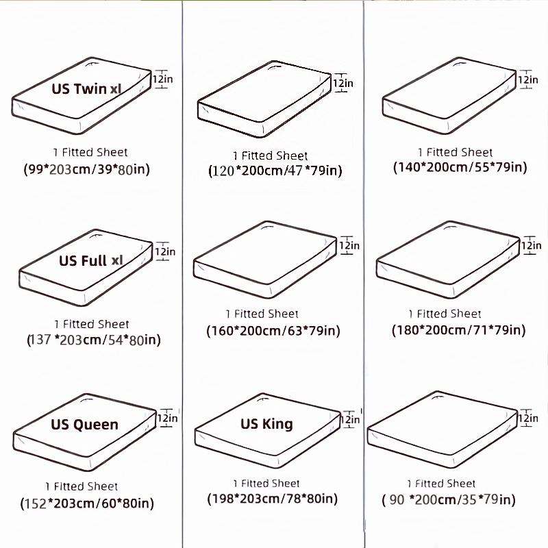 1pc Soft Fitted Sheet Easy Care & Fit Mattress Protector Comfortable Bedding for All Seasons Hotel Luxury for Women, Men, Elderly & Teens