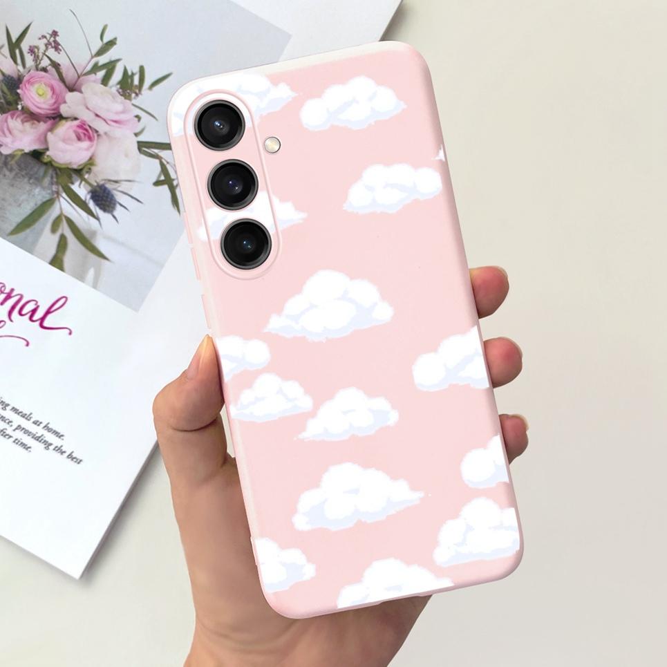 For Funda Samsung Galaxy A35 A25 2023 5G Case SM-A356B SM-A256B Black Cat Moon Night Fashion Coque Etui Matte Silicone Housing