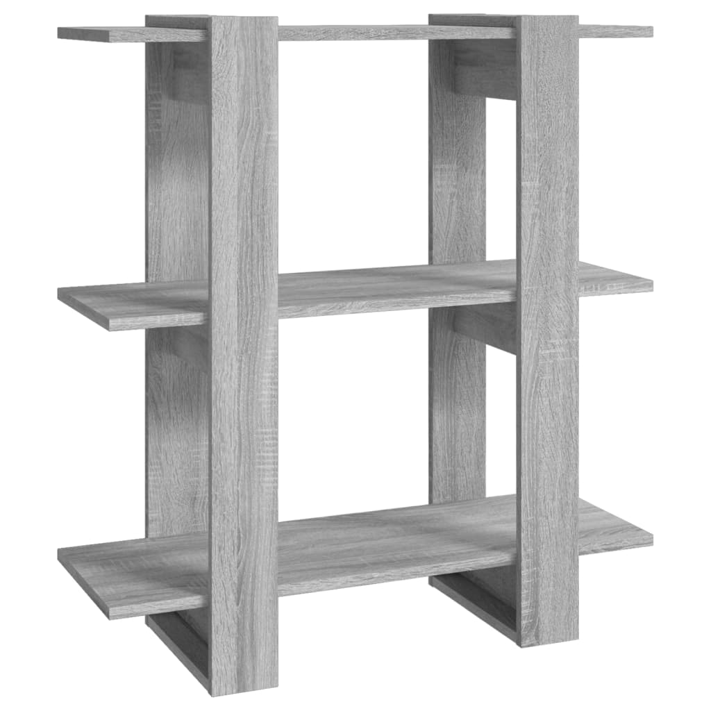 Bookshelf Room Divider Gray Sonoma 80 X 30 X 87 Cm