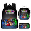 Rainbow Friends Zaino Scolastico Rainbow Friends Zaino Cartone Animato Borsa a Tracolla Astuccio Set da Tre Pezzi