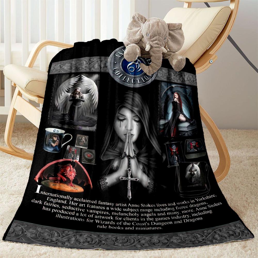 Gothic Style Blanket Durable Comfort Suitable for Office Chair Livingroom Chair Four Seasons Multipurpose Modern