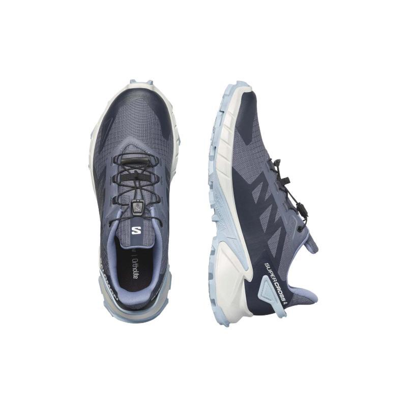 SALOMON Supercross 4 Shock Absorbers Slip Resistant Low Top Running Shoes Women's Dark Blue Sneakers 474617