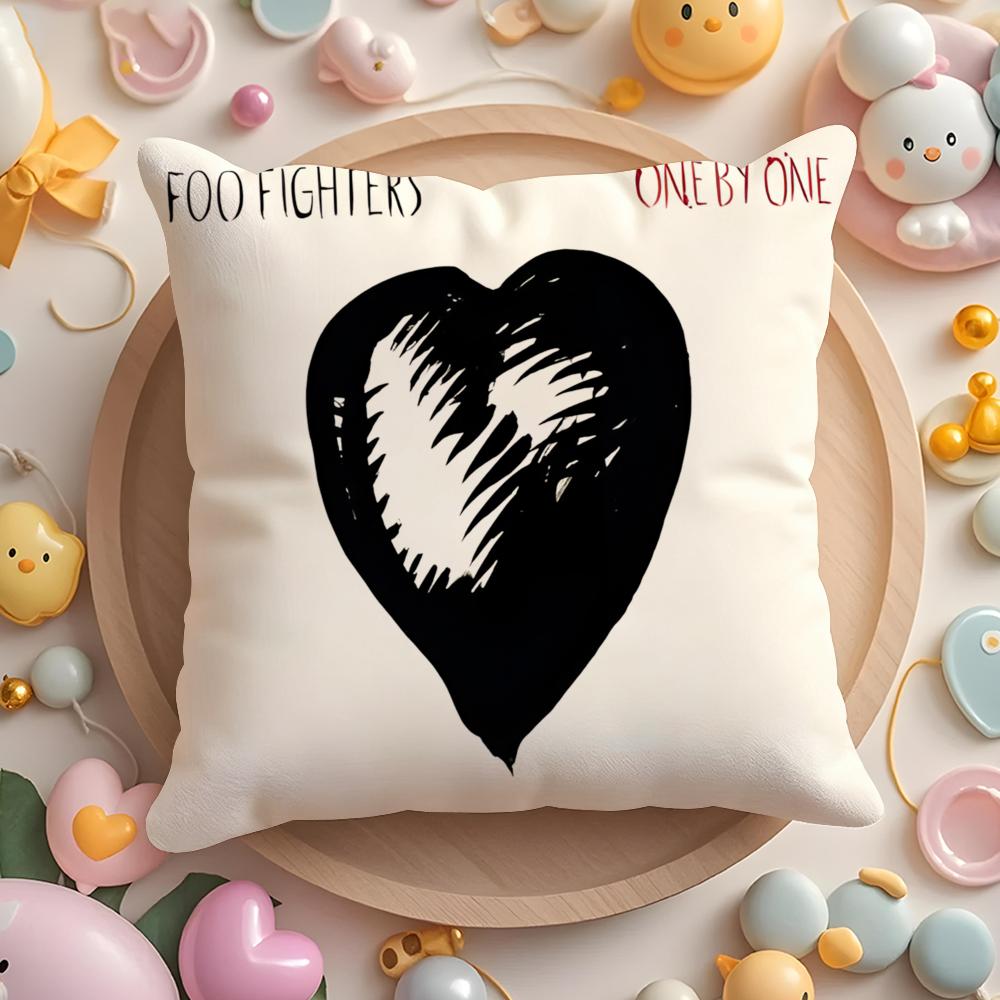 Foo F-Fighters Band Cushion Cover Home & Car Multi-Scene Pillow Cover - Reversible, Soft & Durable for Daily Use