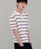 NODU Waffle Stripe Collar Crop Half Knit [Ivory]