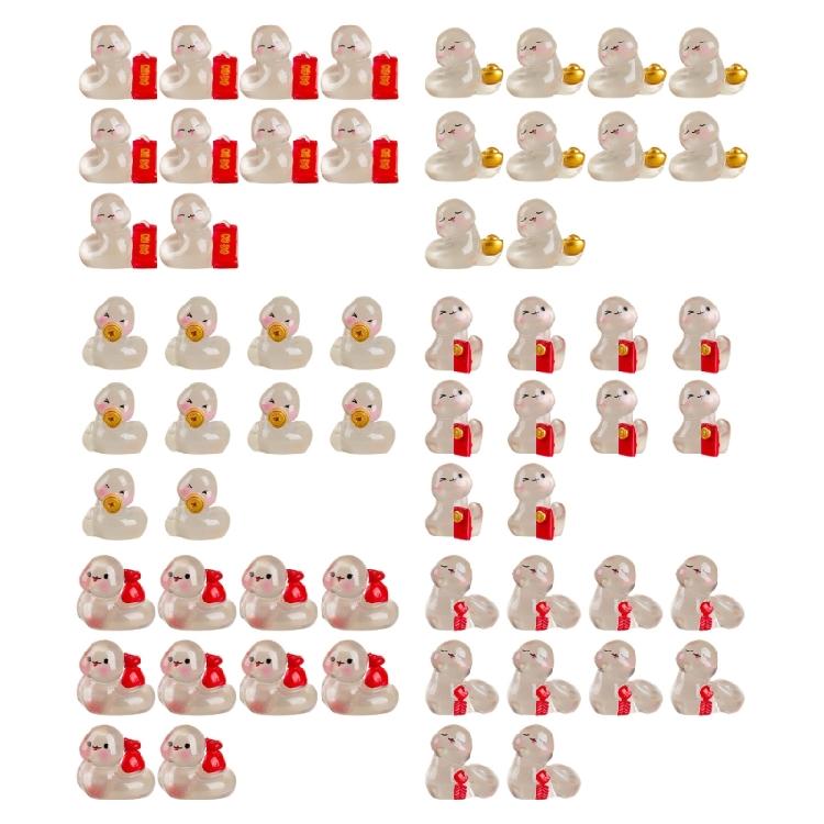 10Pcs Miniatures Snake Glowing In Dark Fairys Garden Decorations Mini Snake Resins Cute Home Decorations