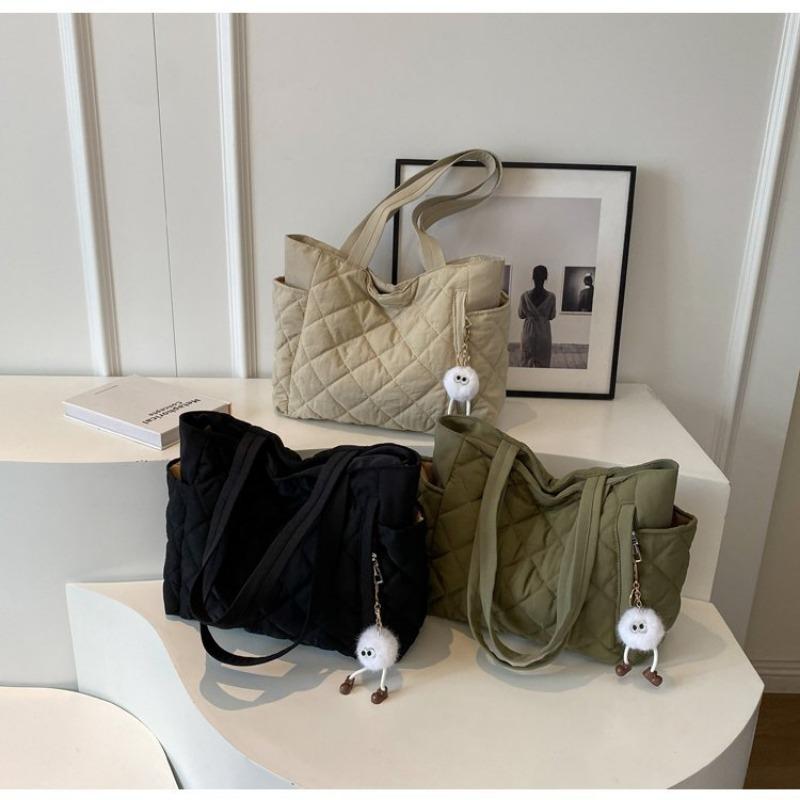 Large-capacity Diamond-shaped Bag, Niche and Versatile Commuter Tote Bag, Single-shoulder Bag