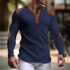 3D Breathable Men's Casual Sweatshirt Autumn V-Neck Top Sports Sweatshirt