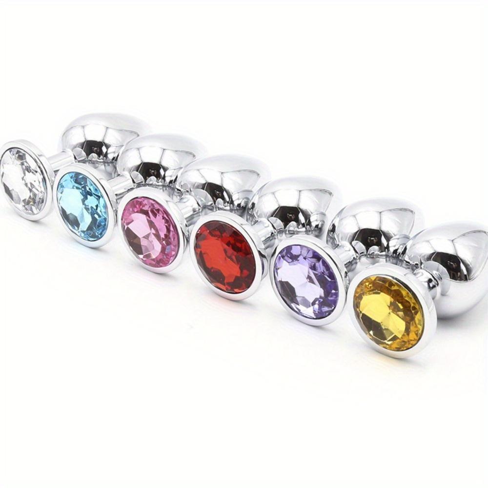 Mini Jewelry Colorful Metal Anal Plug Butt Plug Anal Dilator Crystal Prostate Massager Stimulation Adults Sex Products for Women
