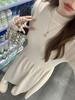 French Red Semi-High Neck Knit Slimming Dress - Long-Sleeved Autumn/Winter Fashion for Women