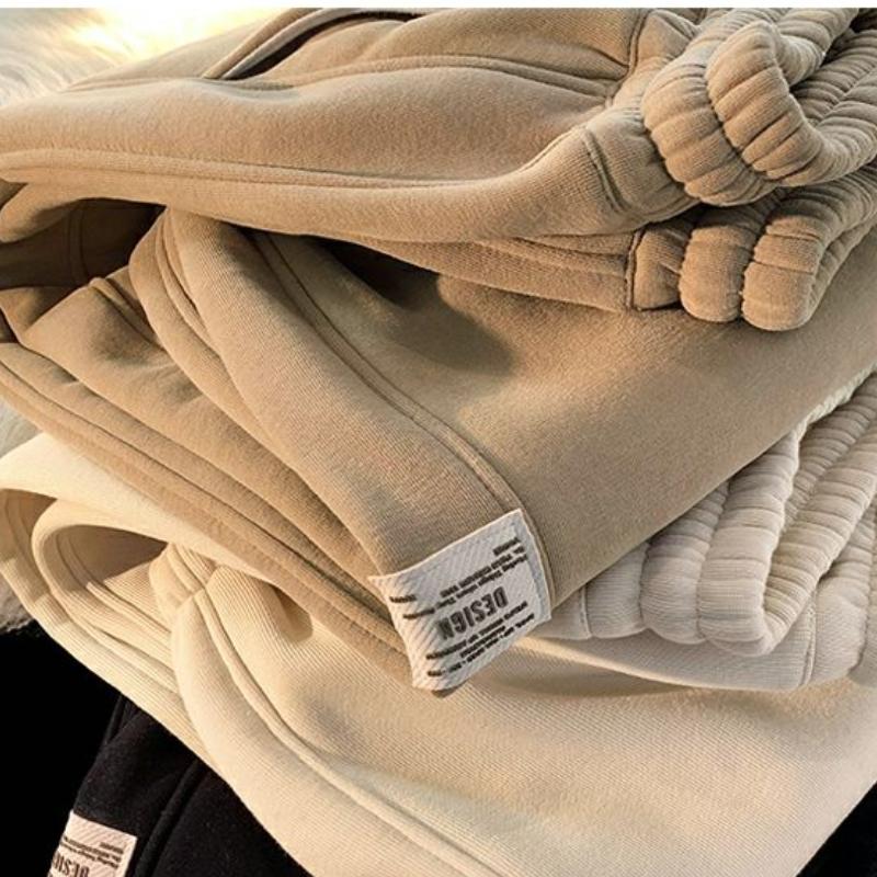 Moda sport catifea largi Casual pantaloni harem de damă iarnă fleece groase talie înaltă pantaloni lați cu șnur de stradă pantaloni caldi de mărime mare 25506