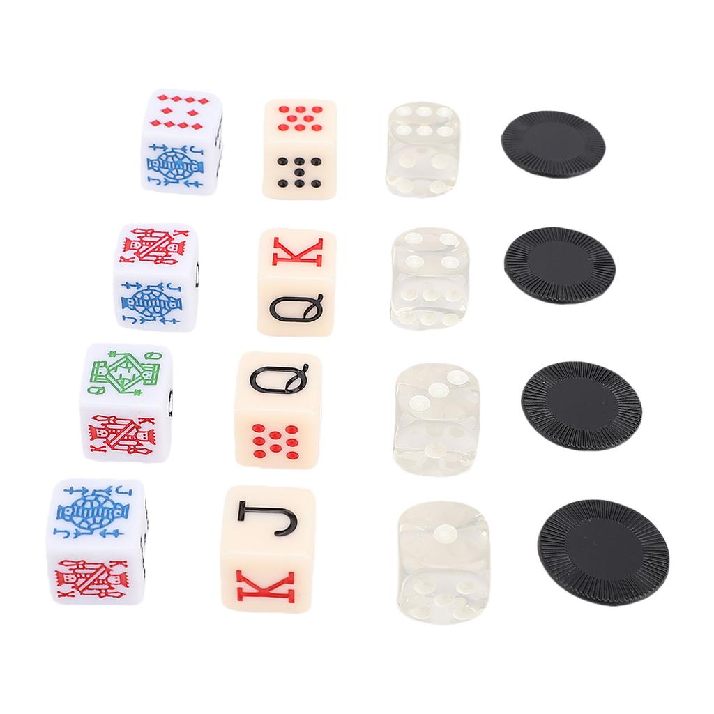 6 Sided Dice Impact Proof Fun Educational 0.63 X 0.63 X 0.63in Plastic Colorful Disc for Board Games