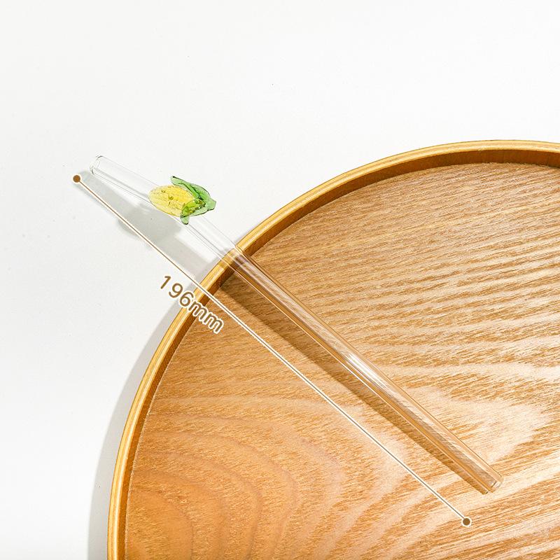 Flexible Glass Straw Set, Includes Cleaning Brush, Ideal For Milkshakes & Sodas, Perfect Gift For Birthdays & Weddings