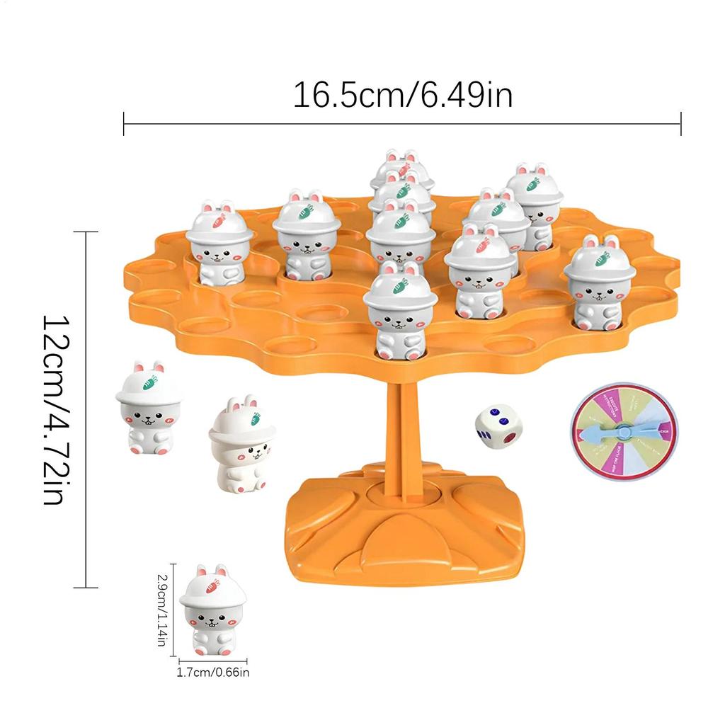 Balancebaum-Spielzeug Kaninchen Brett Balance Training Pädagogisches Spielzeug Eltern-Kind-Interaktionsspiel für Kinder 3 Zuhause Familienabend Party