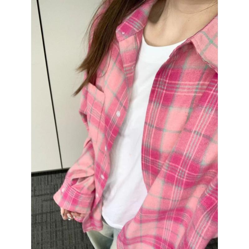 Plaid Long-sleeved Shirt Women's New Spring and Autumn Loose and Versatile Sun Protection Shirt