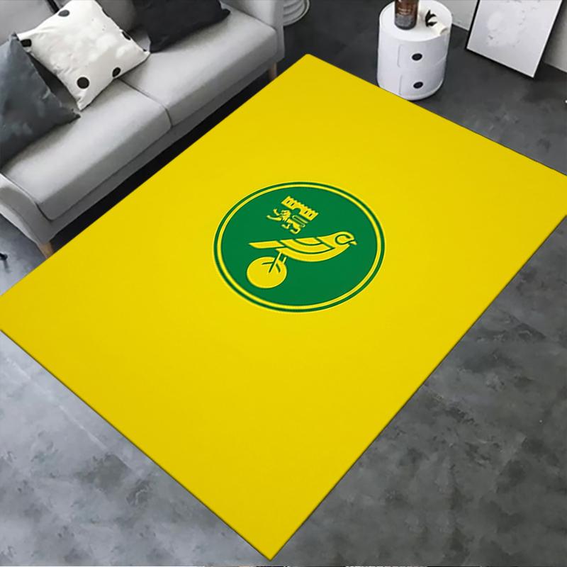 Norwich City FC Carpet Rug for Living Room Bedroom Home Sofa Decoration,Kids Play Non-slip Floor Mat