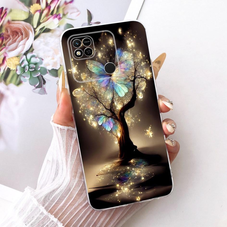 For Xiaomi Redmi 10A Case Popular Flower Bowknot Soft Clear Silicone Phone Cover For Xiaomi Redmi 10A Sport Funda Redmi10a Shell