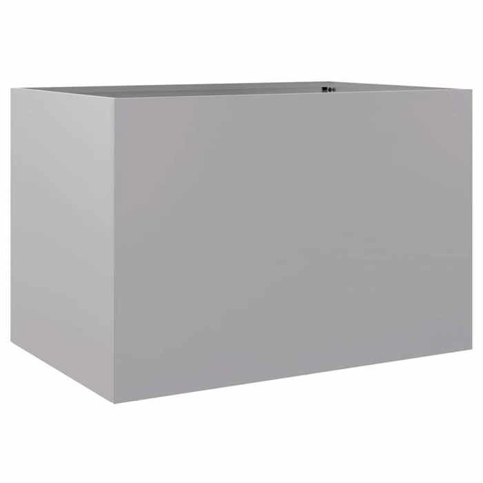 VidaXL Jardinière, Lit Surélevé, Bac à Fleurs, Pot de Plantes, Boîte à Fleurs Jardin Patio Terrasse, Argenté 62x47x46 cm 841606