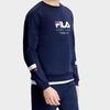 FILA Warm Breathable Durable Crew Neck Long Sleeve Sweatshirt Men tops Dark-Blue A11M333203F