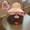 Fan-style children's summer sun hat with large brim, fashionable sun protection hat with shawl for girls, beach outdoor hat for boys