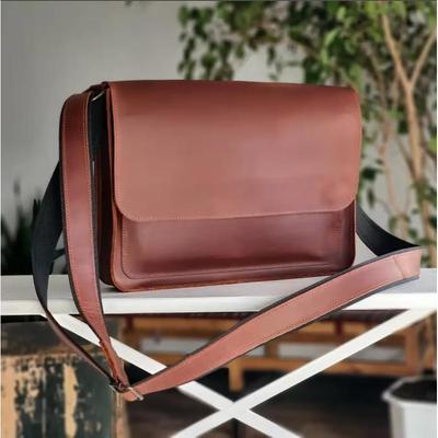 Personalized Brown Leather Messenger Bag | Handcrafted Men’s Leather Bag | Elegant Business Laptop Case | Cozy Business Case | Leather Case