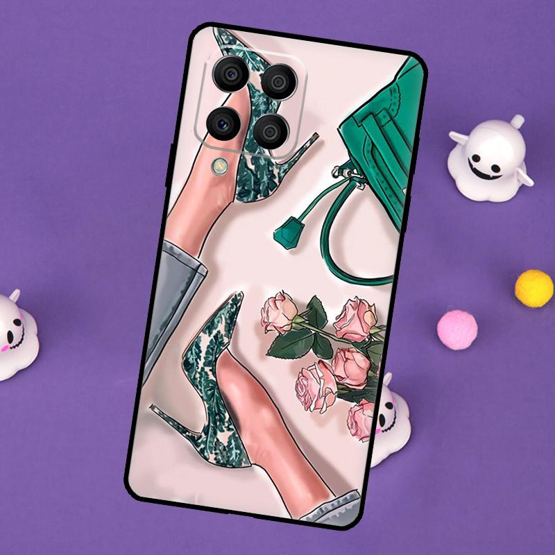 Fashion High Heels Cover For Samsung Galaxy M32 M52 M12 M13 M33 M23 M53 M15 M55 M31 M51 M14 M34 M54 M20 Case