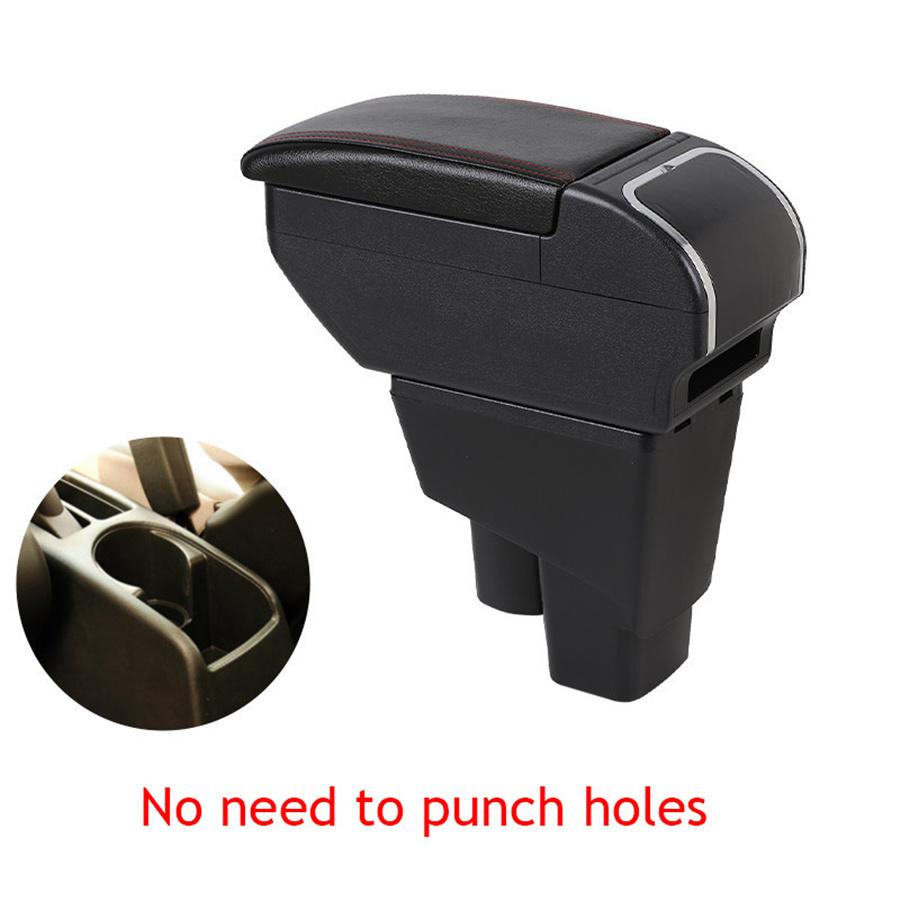 Double Layer Armrest Box For Honda For Jazz 2009-2013 Hatchback Console Storage