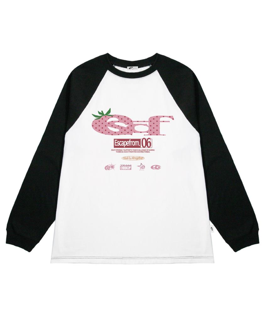 ESCAPEFROM Strawberry Dot Escf Logo Collage Print Long Sleeve [3 Colors]