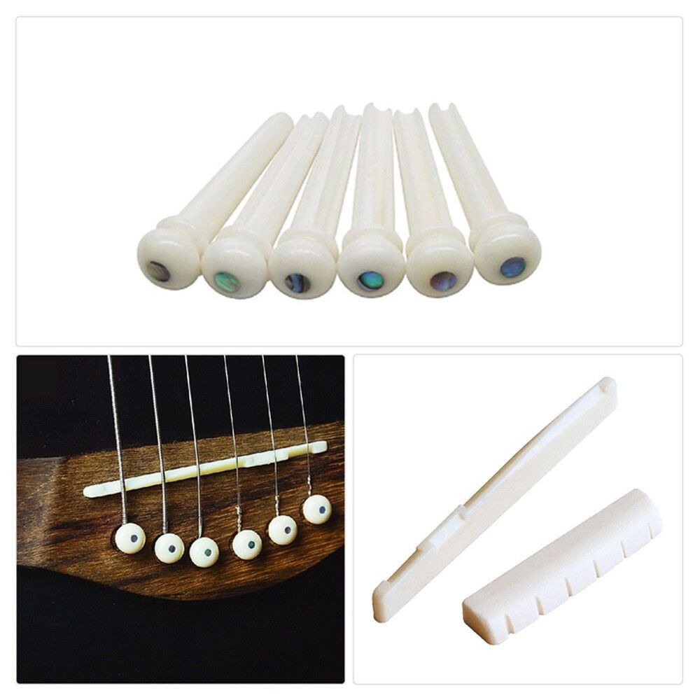 6-String Guitar Accessories Classica Portable Guitar Bridge Pins Saddle Nut