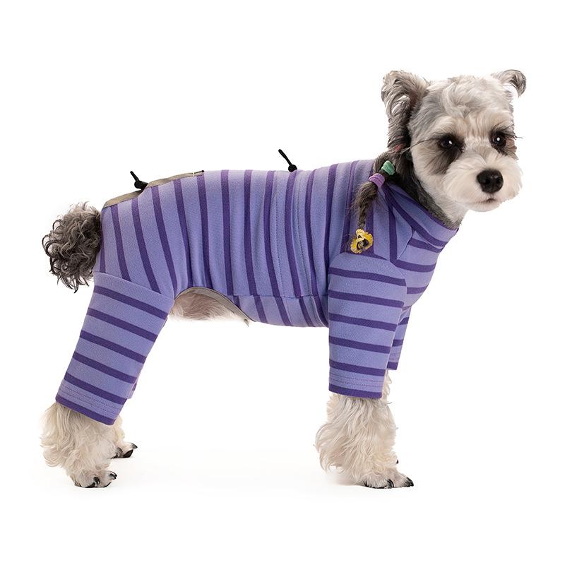 

Winter Dog Costume Jumpsuit Schnauzer Clothes Pomeranian Poodle Bichon Frise Puppy Small Dog Clothing Pet Apparel Coat Outfit XS（old） фиолетовый