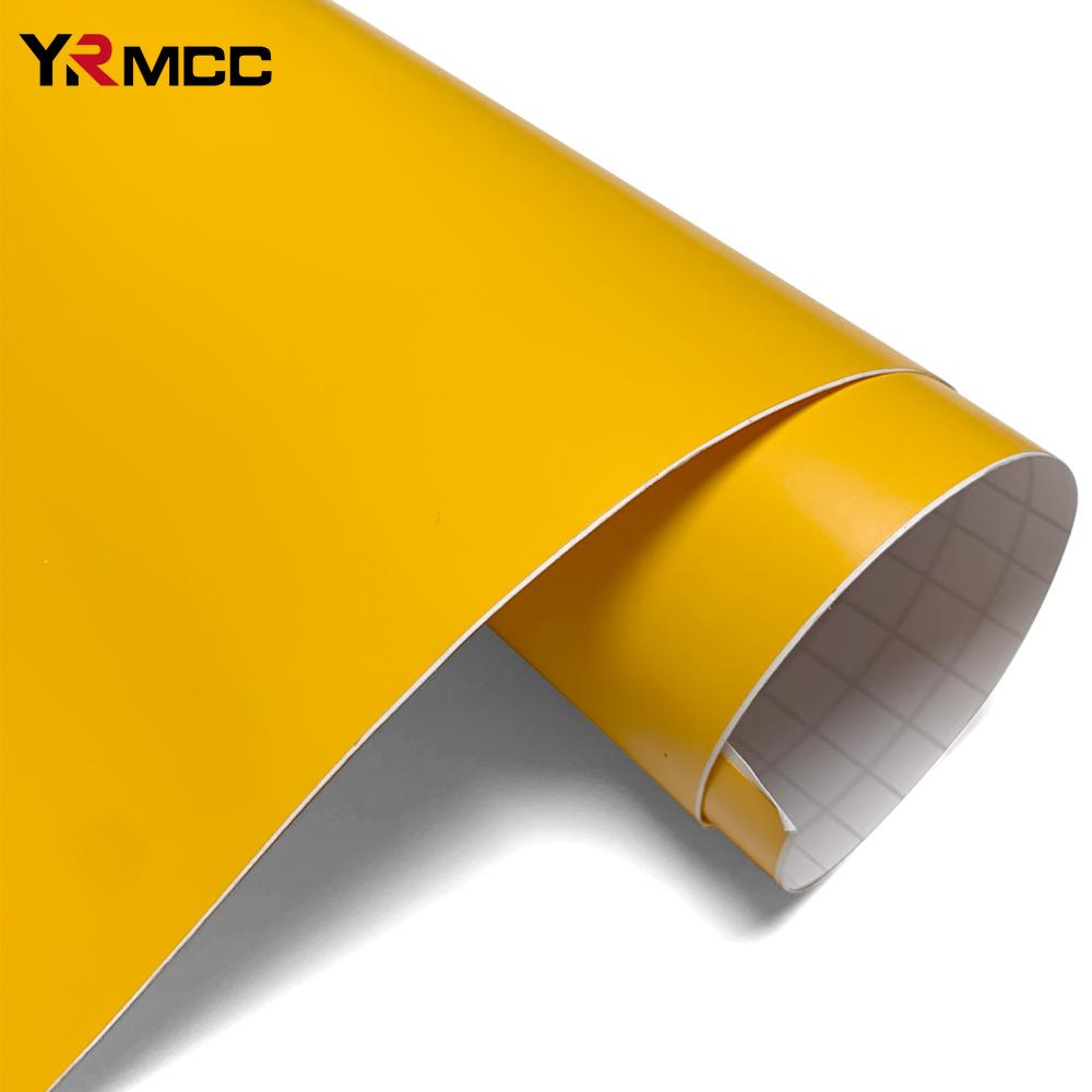 Auto Accessories Yellow Bubble-free Vinyl Hood Rearview Mirror Anti-scratch Frosted Creative Self-adhesive Sticker Car Supplies