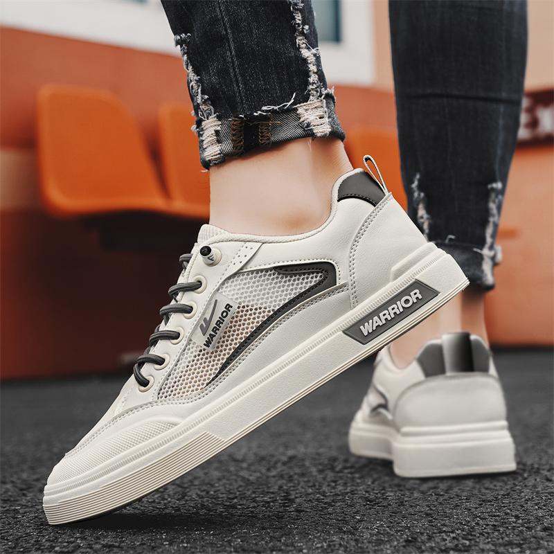 Warrior Casual Lightweight Breathable Slip-Resistant Durable Low-Top Skate Shoes Men Sneaker Light-Gray WXP(WZ)-174104