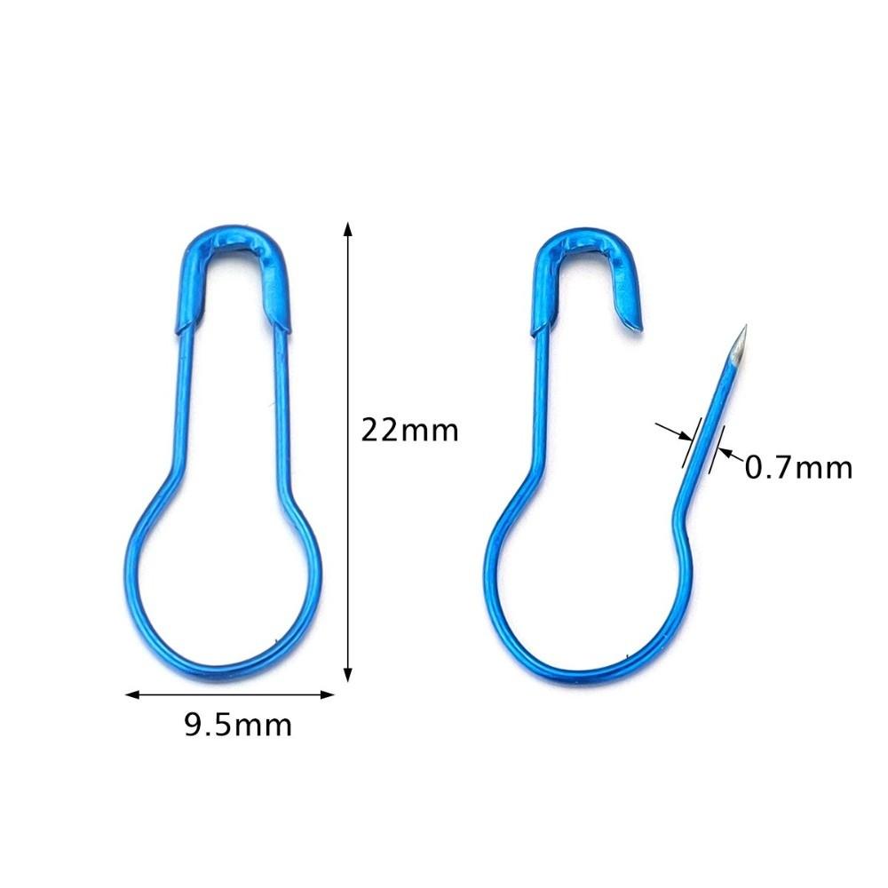 200pcs New Locking Marker Metal Gourd Pins Latch Sewing Tools Multicolor Safety Pin Iron Tag Clips Crochet Accessories