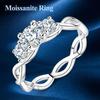 Moissanite Ring Genuine Copper Band Ring Ideal For Women Engagement Promise Wedding Band Party Luxury Quality Jewellery