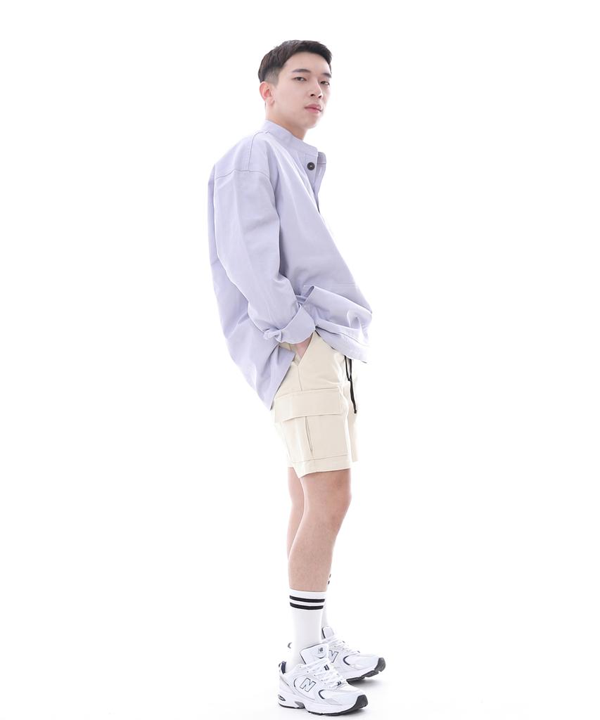 Seinteukeulu Comfortable Modern Cargo Shorts Cm-1200C Cream