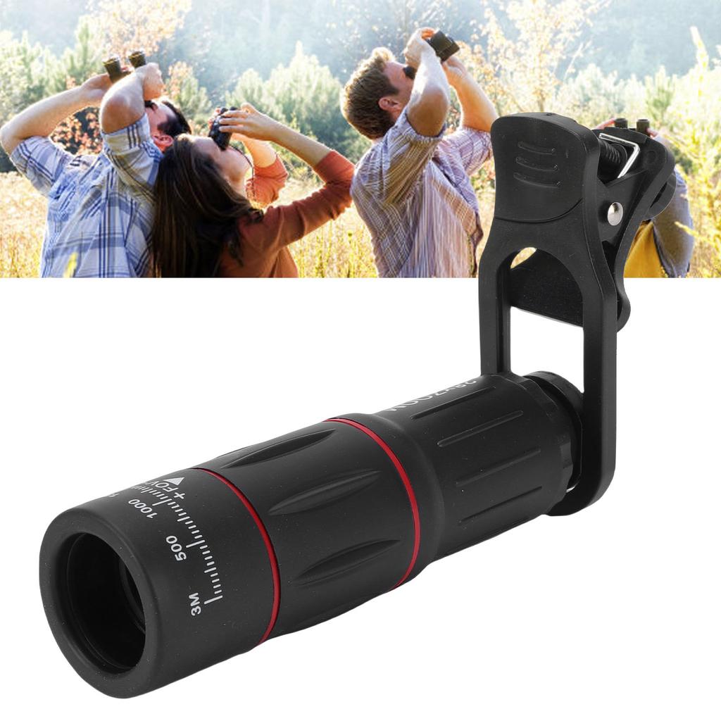 Phone Camera Lens Kit 28X Telescope Lens 198 degrees  Fisheye Lens 0.6X Wide Angle Lens 20X Macro Lens with Lens Clamp Tripod for Travel Concert Photo