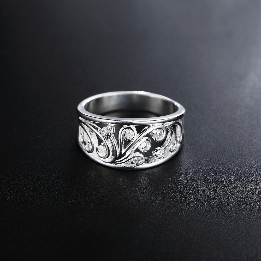 925 Sterlingsølv Charm Blomst AAA Zirkon Ring Bryllup Kvinne Smykker