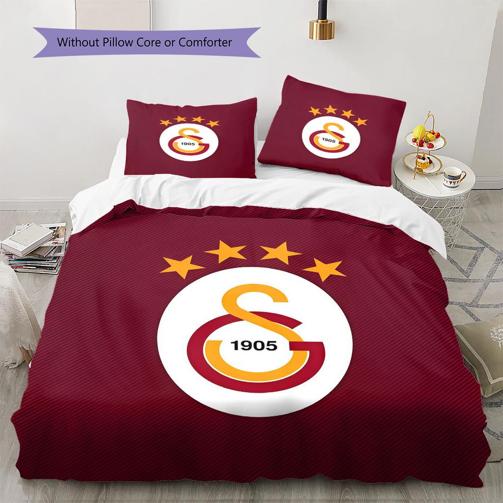 Galatasaray Forever Bedding Quilt Set Quilt Cover Pillowcase Home Decoration Birthday Gift (1 * duvet cover + 2 * pillowcase, without core)