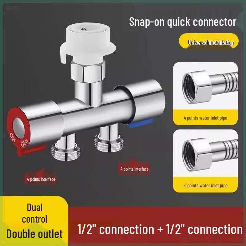 Dual-Outlet Washing Machine Faucet Diverter Valve for Easy Water Distribution
