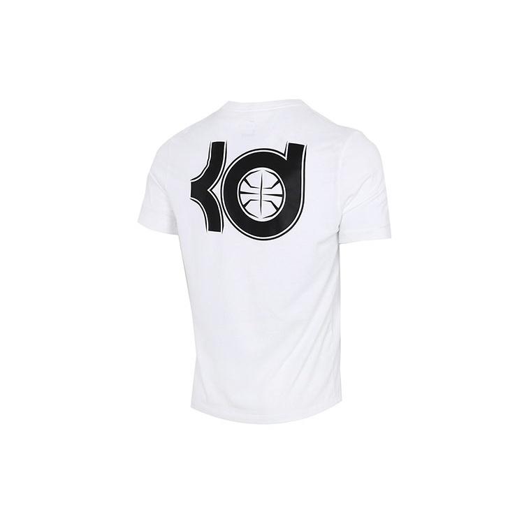 Nike Dri-FIT KD Durant Printing Sports Round Neck Basketball Short Sleeve White Men s DD0776-100 L