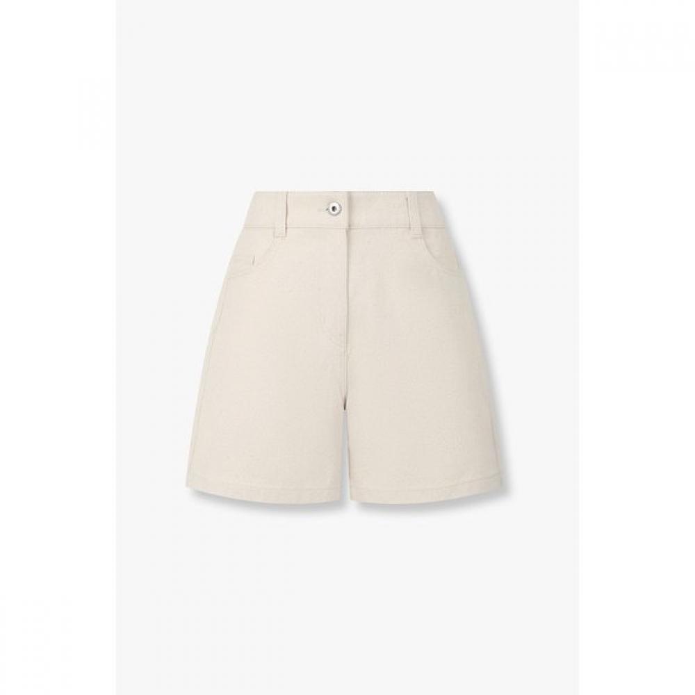 Studio Tomboy Denim Twill Back Banded Shorts  9176262983ct 