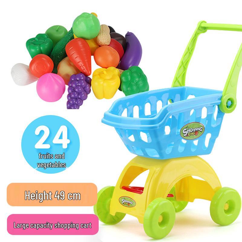 Kids' Shopping Cart Toy Set with Fruit Cutting (Multiple Sizes)