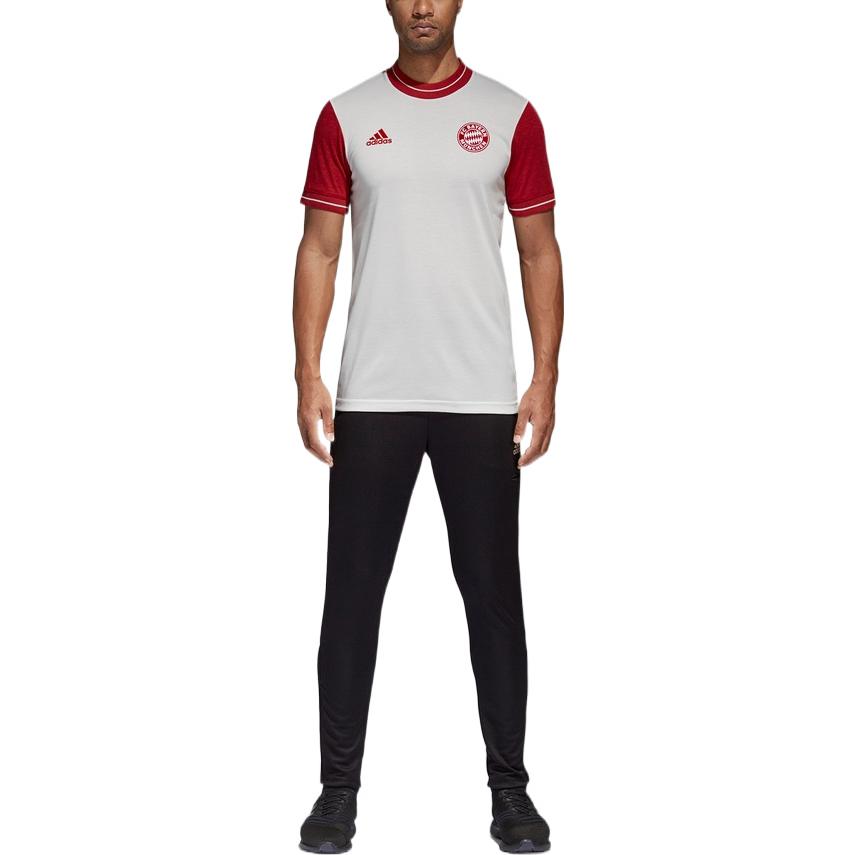 Adidas FC Bayern Munich Icon Jersey Sport Short Sleeve Men Tops White CV8100