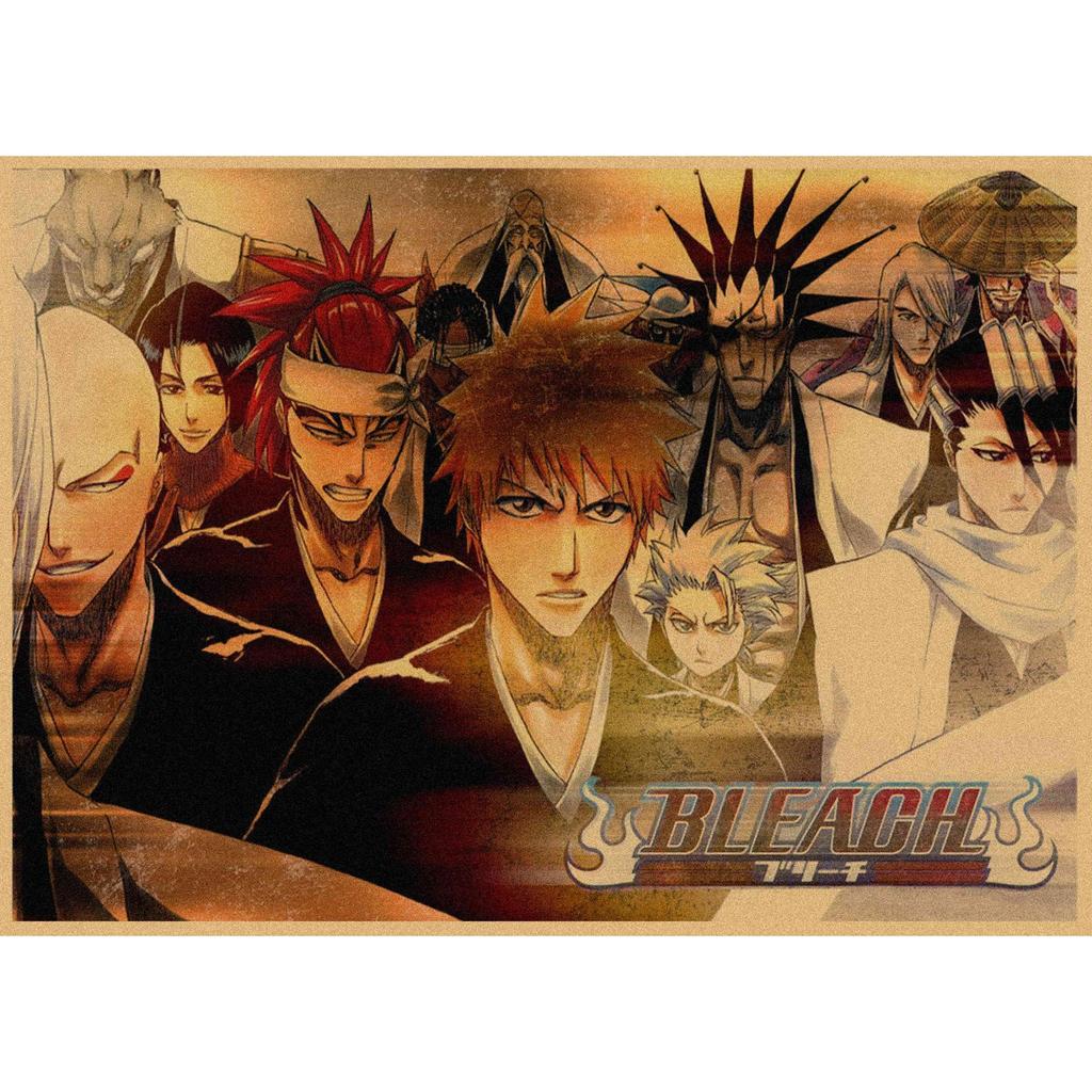 Bleach Anime Retro Kraft Paper Poster Wall Decoration