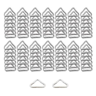 100Pcs Metal Triangular Rings Buckles Connectors for Trampoline Replacement Repair, High Strength Erosion Resistance