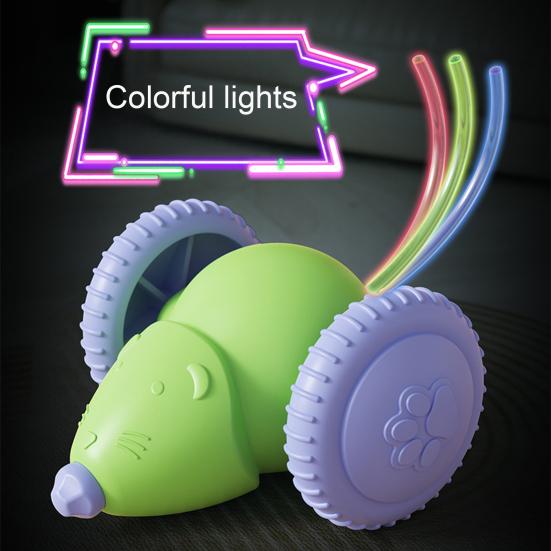 Electric Mouse Cat Toy Motion Activated Automatic Moving Mouse Interactive USB Rechargeable Mouse Toy for Cat Hunting Instinct Anxiety Relief